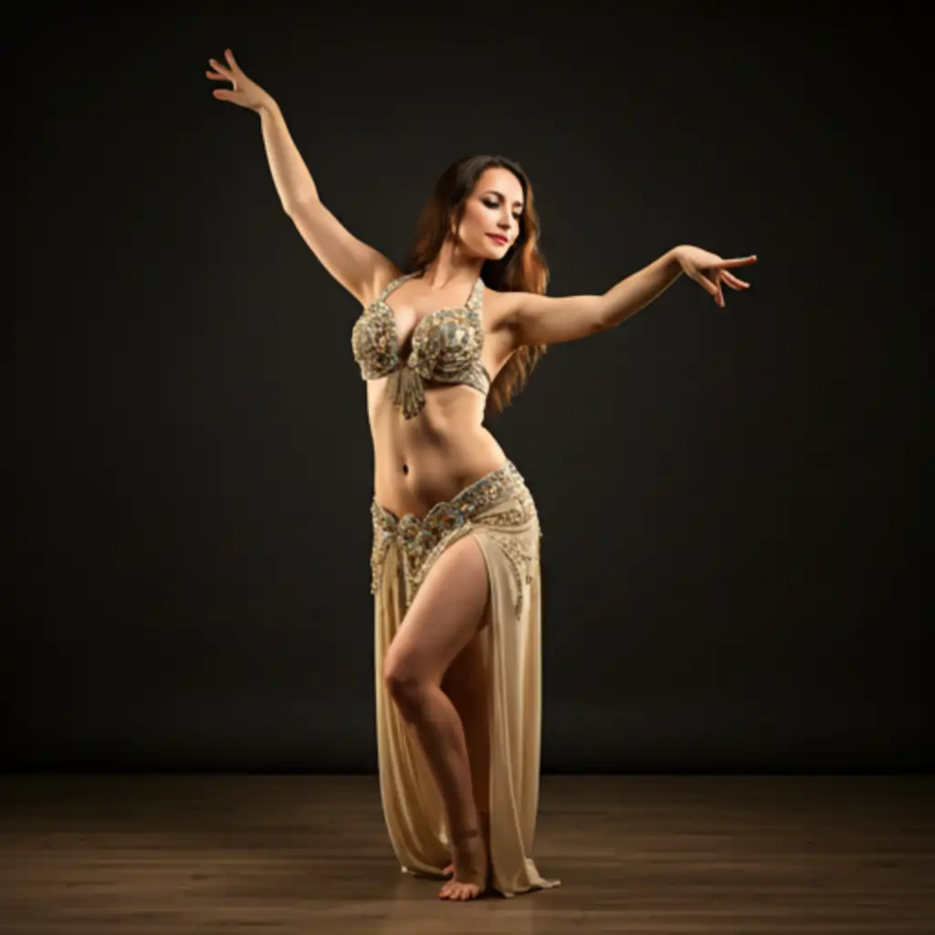 Belly dancer performing